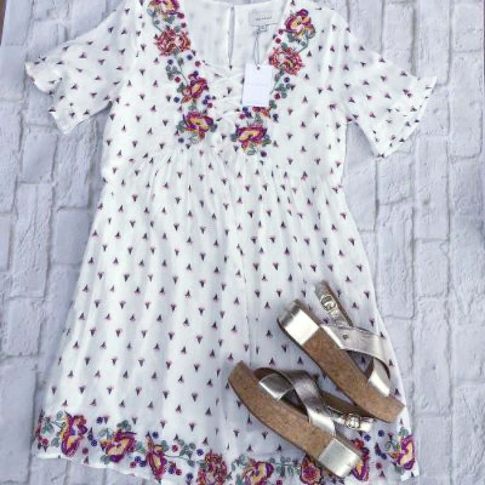 SKIES ARE BLUE Stitch Fix Boho Embroidered Dress - Picture 8 of 10